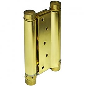 Петля для маятниковых дверей весом до 27 кг. Толщина двери 30-35 мм материал сталь цвет золото (к-кт 2 шт.)