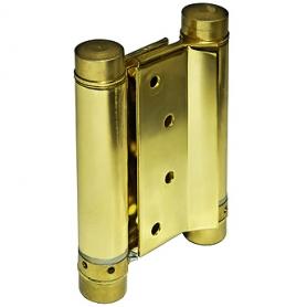 Петля для маятниковых дверей весом до 15 кг. Толщина двери 18-25 мм материал сталь цвет золото (к-кт 2 шт.)