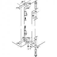 Подпятниковая петля, пластмасса, белая. Комплект 2 шт.
