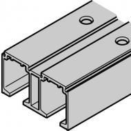 Направляющая шина двойная для раздвижной двери SLIDO HAFELE Classic. Вес двери 40-120кг. Длина 2000 мм.