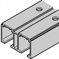 Направляющая шина двойная для раздвижной двери SLIDO HAFELE Classic. Вес двери 40-120кг. Длина 3000 мм.