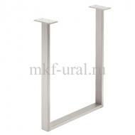 Опора стола прямоугольная 60 х 20 мм, высота 720 мм, нержавеющая сталь крацованная