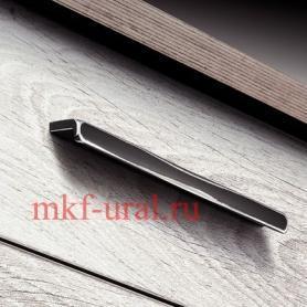 Мебельная ручка Hafele с потёртыми углами, антрацит, длина 240 мм.