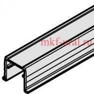 Одинарная ходовая шина нижняя 2500 мм, для вклеивания в паз 13,5 мм.