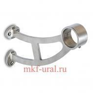 Опора для нижнего ограждения диаметр 50,8мм цинковое литье/нержавеющая сталь матовая.