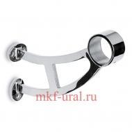 Опора для нижнего ограждения диаметр 38,1мм цинковое литье/нержавеющая сталь хромированный эффект