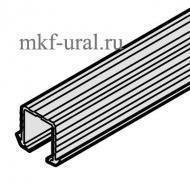 Одинарная верхняя ходовая шина для запрессовки и вклеивания в паз 16мм, алюминий анодированная 3500мм