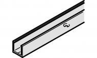 Крепёжный профиль для монтажа к стене и к полу, для стекла 8-10 мм, длина 2000 мм, цвет серебристый