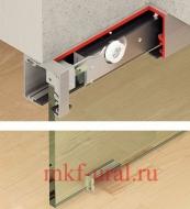 Механизм раздвижной двери из стекла Classic 120-F. Вес двери до 120 кг. Цвет EV1. С двусторонним демпфером.