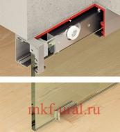 Механизм раздвижной двери из стекла Classic 120-F. Вес двери до 120 кг. Без демпфера. Цвет EV1