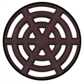 Решетка круглая, диаметр 65 мм, коричневая