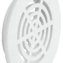 Решетка круглая, диаметр 50 мм, белая