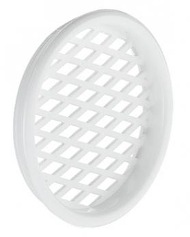 Решетка круглая, диаметр 55 мм, белая