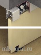 Механизм раздвижной двери из древесины, HAFELE Classic 80-P. Вес двери до 80 кг. Ширина двери 847-966 мм. С двусторонним демпфером.