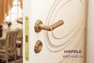 Замок магнитный Hafele WC,под санузловую завертку, латунь полированная, 50/196/18/95/8/8