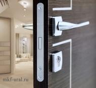 Замок магнитный Hafele PZ, под профильный цилиндр, хром матовый, 50/196/18/85/8