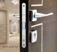 Замок врезной Hafele PZ, под профильный цилиндр, хром матовый, 50/196/18/85/8