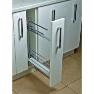 Бутылочница, 150 мм, Hafele Elegance, 1 ярус + держатель для полотениц, дно ДСП, монтаж левый, // БЕЗ НАПРАВЛЯЮЩИХ //