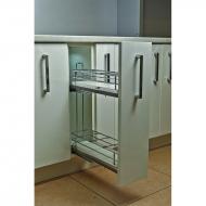 Бутылочница Hafele Elegance, 150 мм, 2 яруса, дно ДСП, левый монтаж, // БЕЗ НАПРАВЛЯЮЩИХ //