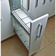 Бутылочница Hafele Elegance,300 мм, 2 яруса, дно ДСП, // БЕЗ НАПРАВЛЯЮЩИХ //