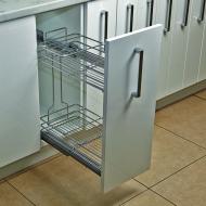 Бутылочница Hafele Cristal, 200 мм, 2 яруса, металлический пруток, // БЕЗ НАПРАВЛЯЮЩИХ //