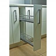 Бутылочница для верхней базы, Hafele Cristal, 150 мм, металлический пруток, глубина 270 мм, правый монтаж, // БЕЗ НАПРАВЛЯЮЩИХ //