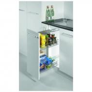 Выдвижная корзина на раму, Hafele Crystal, в базу 200 мм, угловой фасад 45 градусов, правая, дно металлический пруток