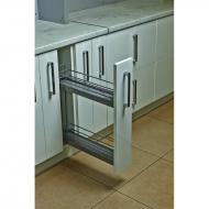 Бутылочница Hafele Crystal/Elegance на 150 мм, 2 яруса, металлическое дно, правый монтаж, // БЕЗ НАПРАВЛЯЮЩИХ //