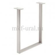 Опора стола прямоугольная 80 х 20 мм, высота 720 мм, нержавеющая сталь крацованная