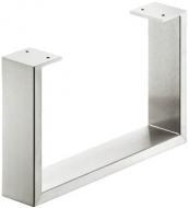 Опора скамьи прямоугольная 80 х 20 мм, высота 250 мм, нержавеющая сталь крацованная