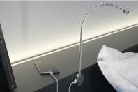 Светильник мебельный с USB портом, HAFELE модель 2034, свет холодный белый, корпус черный
