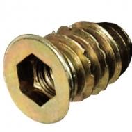 Ввинчиваемая муфта M 6 длина 15 мм для отверстия 8мм желтое хромирование