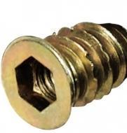 Ввинчиваемая муфта M 6 длина 17 мм для отверстия 8мм желтое хромирование