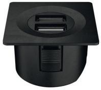 Зарядная станция Loox USB тип Loox ESC 2001, 12В форма квадрат, цвет матовый черный