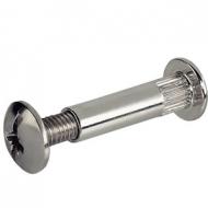 Стяжной болт мебельный М6 для деталей 76-86 мм никелированный