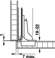 Крепежный комплект Slido Eclipse 16 IF/VF, для накладной двери толщиной 19-22 мм