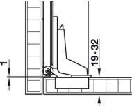 Крепежный комплект Slido Eclipse 16 IF/VF, для вкладной двери толщиной 19-32 мм