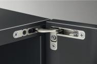 Скрытая мебельная петля push-to-open, правая с 3D регулировкой цвет черный никель 