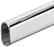 Штанга гардеробная, нержавеющая сталь матовая сатинированная, 30 х 15 х 2000 мм, толщина 1,0 мм