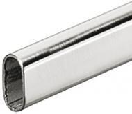 Штанга гардеробная, нержавеющая сталь матовая сатинированная, 30 х 15 х 1000 мм, толщина 1,0 мм