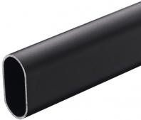Штанга гардеробная, сталь сварная черная, 30 х 15 х 1000 мм, толщина 1,0 мм