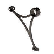 Опора для нижнего ограждения диаметр 38,1мм цинковое литье/PROTECTAN — антрацит черный эффект