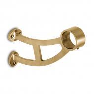 Опора для нижнего ограждения диаметр 50,8мм цинковое литье/латунь матовая.