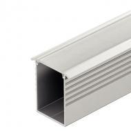 Профиль врезной 24 мм, цвет алюминий серебристый 2500 мм, цвет стекла закаленный матовый