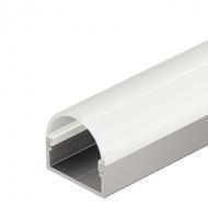 Алюминиевый профиль круглый, для светодиодных лент, длина 2500 мм, цвет стекла молочный