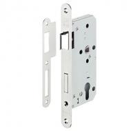 Замок для двери под цилиндр врезной сталь матовая правый и левый, прямоугольная планка ширина 20 мм