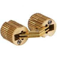 Петля цилиндрическая Hafele Zysa, для толщины деталей 17-22 мм, диаметр сверления 12 мм, латунь матовая